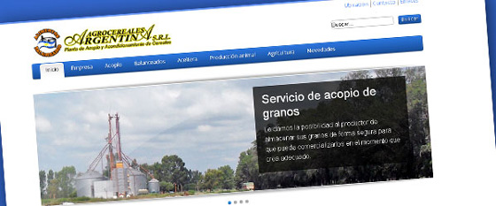 Sitio web Agrocereales Argentina SRL